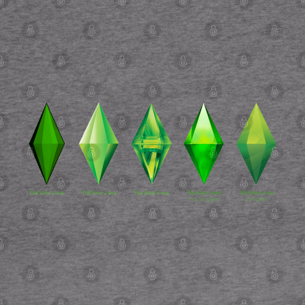 Evolution Of The Plumbob The Sims Hoodie Teepublic